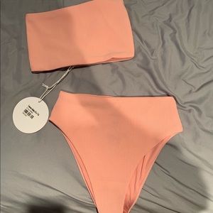 Francesca Pink Bandeau Swimsuit